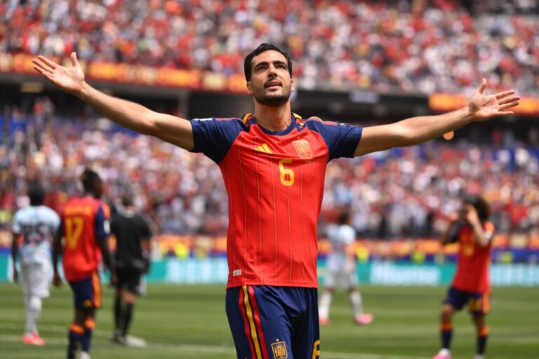 Belgium falls to Spain after Lammens error as Merino nets winner