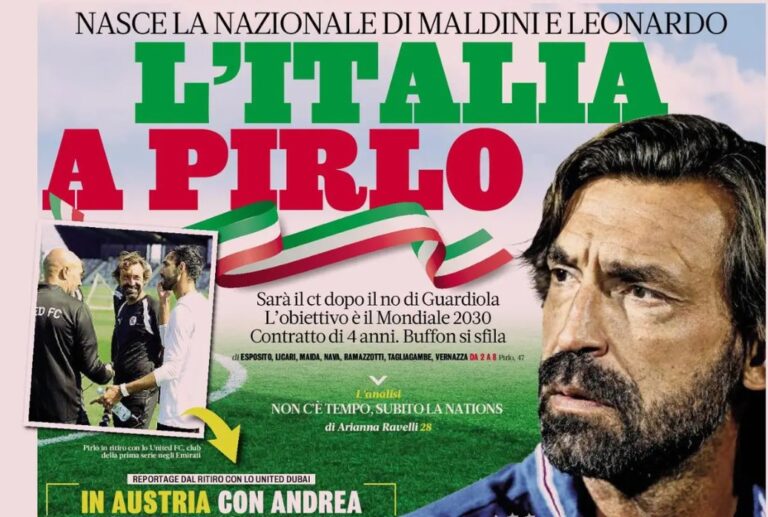 Pirlo Takes Over as Italy’s Coach; Inter Pursues Romero Pirlo Takes Over as Italy's Coach; Inter Pursues Romero