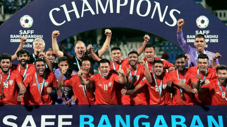 സാഫ് ചാമ്പ്യൻഷിപ്പ് 2026: ഇന്ത്യ പാകിസ്ഥാനും മാലിദ്വീപിനുമൊപ്പം ഒരേ ഗ്രൂപ്പിൽ സാഫ് ചാമ്പ്യൻഷിപ്പ് 2026: ഇന്ത്യ പാകിസ്ഥാനും മാലിദ്വീപിനുമൊപ്പം ഒരേ ഗ്രൂപ്പിൽ