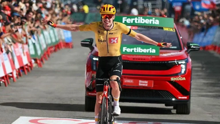 Leknessund Claims First Grand Tour Stage Victory You are a professional Hindi news headline writer. Task: Rewrite or generate a Hindi news headline based on the given content. Requirements: Keep all factual information exactly the same Do not add or remove details Keep it short, clear, and precise Style: Use active voice Write in natural, human-like Hindi Follow standard Hindi newspaper headline style Make it engaging but not sensational Avoid dramatic, emotional, or exaggerated words Avoid overly formal or academic language Ensure smooth grammatical flow SEO: Include the primary keyword naturally in the headline if possible Do not force keywords Output: Return only the headline No explanations or extra text Leknessund seals first Grand Tour stage win
